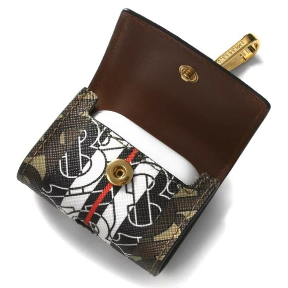 Burberry Beige E-Canvas Monogram Stripe AirPods Pro Case - authentic - Picture 2 of 16